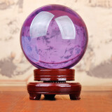 泰山吉运阁（TAISHANJIYUNGE） 水晶球摆件乔迁新居客厅玄关办公室装饰工艺品女生礼物 紫色超大号-直径20cm