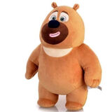 熊大熊二毛绒玩具 熊出没熊大熊二光头强儿童生日礼物女友情侣布 28厘米熊二(单只)