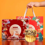 奢皇（SHEHUANG）无蔗糖甜咸味老式五仁月饼木糖醇伍仁无肉素食斋广式传统团购送礼 木糖醇素五仁6饼 铁礼盒装1125g