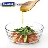 GLASSLOCK韩式耐热钢化玻璃碗加厚水果沙拉碗透明碗家用汤碗泡面冷面碗 中号波纹透明碗650ml*1个