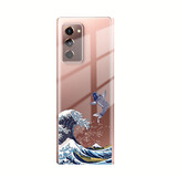 迈琪数码 三星GalaxyZFold2 5G手机壳透明硬壳三星W21保护套简约2代折叠限量版  三星Fold2/W21-鱼跃海浪