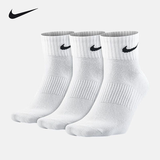 耐克（NIKE） 袜子 男袜女袜运动休闲袜吸汗耐磨篮球袜跑步中筒袜 AJ运动袜子 【白色三双装中筒袜】SX7677-100 L【42-46码】