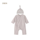 papa【孕妈有礼】婴儿衣服新生儿连体衣胎帽两件套 紫色（适用15-25℃） 52cm 0-1个月