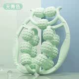 羽豪腿部按摩器滚九轮环形夹瘦大腿神器小腿肌肉放松器按摩滚轴狼牙棒 加大双排九轮-绿
