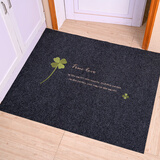 来去薄款定制入户大门口蹭土地垫进门家用脚垫玄关门厅除尘地垫可裁剪 灰色四叶草 80*120