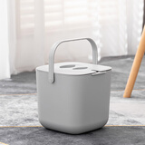 午间 茶水桶功夫茶具配件排水储水桶带盖过滤茶渣桶家用小号废水桶 茶水桶（莫兰迪灰）
