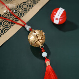 中国国家博物馆桌面摆件花鸟玲珑香囊套装博物馆创意挂饰文创新婚女神节生日礼物 红色
