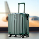 ULDUM行李箱小型拉杆箱旅行箱皮箱网红学生密码箱登机箱18吋化妆箱旅游 登机箱|墨绿色 18英寸