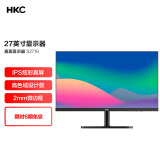 HKC 27英寸 IPS面板 高清屏幕 低蓝光不闪屏 广视角 HDMI接口 可壁挂 节能认证 液晶台式电脑显示器S2716