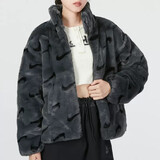耐克（NIKE）仿羊羔绒外套女装2026春秋新款棉衣户外运动保暖棉服休闲夹克 DQ6843-070 人造皮草仿貂绒  M