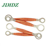 JIMDZ法兰静电跨接线 法兰跨接铜编织带静电接地线紫铜6平方 6平方-长150mm-孔18mm-10条