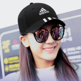 adidas阿迪达斯帽子 三叶草男帽女帽棒球帽休闲运动帽遮阳鸭舌帽网球帽 FK0894 黑色三条纹