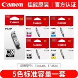 佳能（Canon）PGI-880/CLI881原装墨盒适用于TS8380/9180/ts9580 五色标准墨盒套装