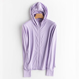 继方 UPF50+防晒衣女夏季韩版皮肤衣男防紫外线短外套户外运动防晒服休闲连帽防晒衫薄款宽松冰丝 常规码-浅紫（适合85-130斤）