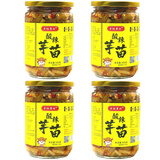 乡格栗林酸辣芋苗芋头梗芋荷酸菜酸笋咸酸辣芋苗酸下饭菜广西特产开盖即食 酸辣芋苗500克X4瓶