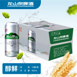 龙山泉 本溪特产龙山泉啤酒醇鲜 银易拉罐500ml*12听纯粮春节送礼