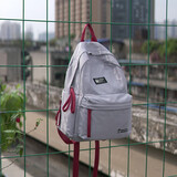 菲都狄都（Fido Dido）双肩包女包牛津布背包女士休闲帆布旅行电脑包上班旅游尼龙背包 冷灰