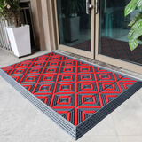 天禧雅商用大门口除尘地垫家用进门入户门脚垫户外室外防滑门垫门外迎宾 三刷-灰块红刷【较多人选择】 195cm*120cm 1件数 【促销+送锤】