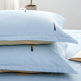 云瑾纯棉枕套一对装2只 全棉印花枕头套 单人双人居家枕芯套 美好心情 一对装/成人48*74cm