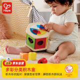 Hape(德国)儿童玩具早教启蒙幼儿园教具形状配对多彩分类积木盒E0516