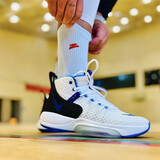 耐克（NIKE）Zoom Rize 1EP 减震耐磨防滑 男子 高帮实战休闲运动篮球鞋 BQ5398-101黑白蓝 40.5 (255mm)