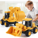 恩贝家族挖掘机儿童惯性玩具车工程车套装男孩宝宝1-3-6岁沙滩挖沙挖土机仿真小汽车模型生日礼物送小孩
