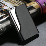 EHREMANN商务名片夹 男士女士 真皮名片盒卡盒卡包大容量  定制高端礼品 黑色