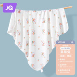 婧麒（JOYNCLEON）新生婴儿包单初生宝宝产房纯棉襁褓裹布四季 草莓兔 jbb38158