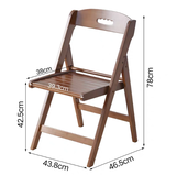 巧竹匠 楠竹家用折叠椅靠背椅办公学习折叠餐椅学生写作业椅子实木靠椅