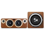 KUIEET发烧级HIFI无线蓝牙音箱木质大音量家用客厅卧室超重低音炮手机电脑车载高音质音响大功率u盘K歌 橡木色带炮