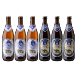 HB德国慕尼黑皇家小麦啤酒桶装啤酒 德国进口啤酒瓶装整箱 精酿啤酒  HB白啤+黑啤组合500ml*6瓶