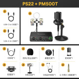 闪克Maono闪克PS22外置声卡麦克风电脑唱歌主播直播喊麦K歌有声书录音配音设备专业有线无线话筒闪客 PS22+PM500T(专业机架+30天免费精调)