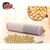 亓元黄豆颈椎枕头糖果荞麦 圆柱枕头荞麦皮圆枕 灰白条(黄豆)小花颈枕