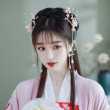 梦君宸仙气汉服头饰流苏发夹古风发饰边夹女古装配饰步摇古代