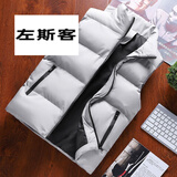 左斯客棉衣马甲男2024秋冬新款棉马甲男士立领大码坎肩韩版修身马甲男潮 灰色 2XL