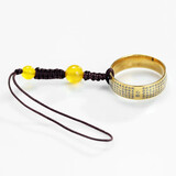 今舞 手机挂绳短款防摔指环扣中国风可拆卸钛钢心经戒指挂件苹果华为小米OV手机壳车钥匙U盘挂饰防丢 金色