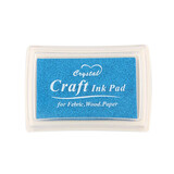 玩控 幼儿园儿童手指画印泥DIY橡皮章印章印台 彩色纯色 浅蓝色