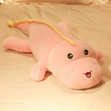 艺乐坊可爱恐龙毛绒玩具公仔抱枕睡觉长条枕床上大娃娃玩偶女生布偶 粉色 60厘米【比较小】看详情图