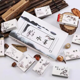 敬平火柴 时尚艺术创意 火柴老式安全火柴一次性家用火柴户外野营火柴 水墨【50盒】