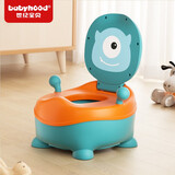 世纪宝贝（babyhood）儿童马桶座便器 加大号婴幼宝宝坐便器小孩便盆厕所座尿桶 【1-6岁】PP硬垫 格里蓝