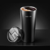 雷德夫（LEIDFOR）保温杯便携水杯随行杯不锈钢杯子咖啡杯随手杯 杯盖tritan材质 雅黑色470ml