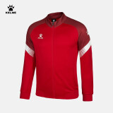 卡尔美（KELME）运动卫衣男休闲针织夹克秋季外套足球训练服插色拉链上衣可定制 红色 XL