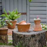 掬涵红陶小花盆多肉绿植盆花器特大号粗陶陶土透气泥瓦培栽盆种植花器 B款大号1个(20*14cm)