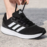 阿迪达斯（adidas）男鞋运动鞋 25夏新款低帮缓震耐磨休闲鞋轻便透气网面时尚跑步鞋 3790/经典黑白/RUNFALCON 3.0 41 （内长255mm）