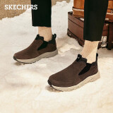 斯凯奇（Skechers）男鞋潮流百搭高帮男靴商务工作鞋舒适软底缓震休闲运动鞋237283C