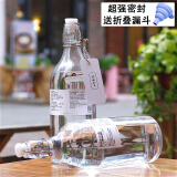 喜碧玻璃瓶子密封瓶药酒瓶泡酒瓶酿酒瓶酵素瓶杨梅小酒瓶分装瓶空瓶子储酒瓶 密封瓶1100ml/2支【给漏斗】