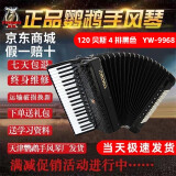 鹦鹉（YINGWU）鹦鹉键盘手风琴三四排簧老字号手风琴初学入门演奏厂家直接发货 120贝斯4排簧9968黑色