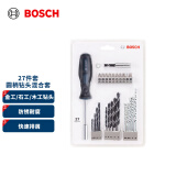 博世（BOSCH）26支钻头套装+手动工具混合（27件套）圆柄钻头混合套装