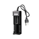 仙女兔大容量18650锂电池3.7v/4.2v话筒喇叭手电筒头灯通用型电池充电器 USB加强版单充充电器【带线】