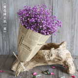 爱满（AIMAN） 鲜花真花天然满天星花束真花客厅家居装饰店面摆设小清新风花束 紫色满天星 含报纸+丝带